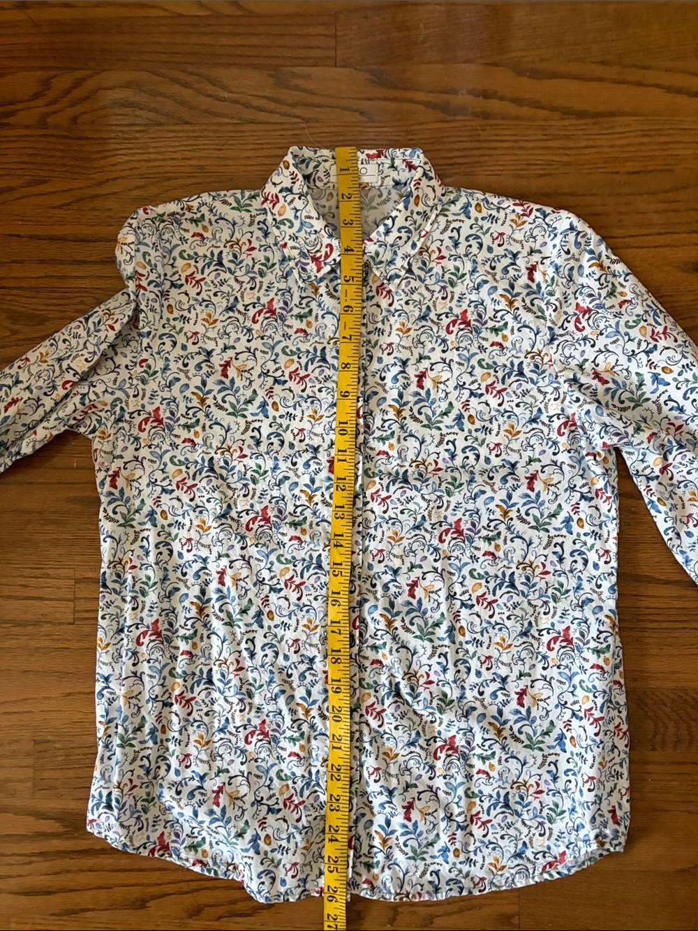 Erfo Original Floral Long-Sleeve Button-Up Shirt Size 36 - Picture 12 of 12